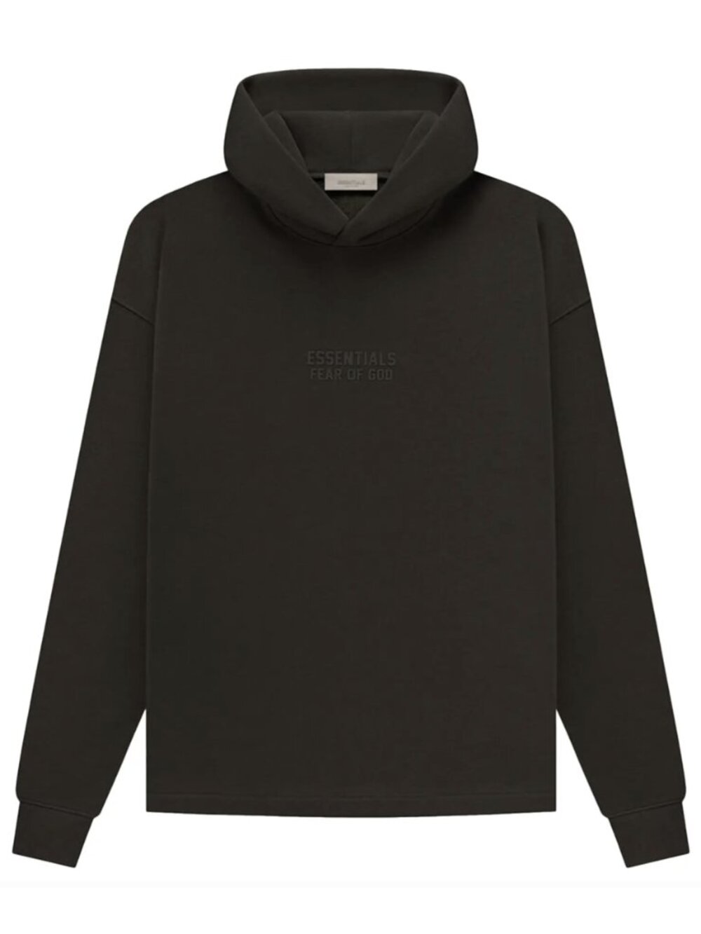 Essentials Fear of God Fleece Hoodie ­in Off-Black Men's Size Small (dark brown)